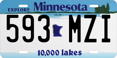 MN license plate 593MZI