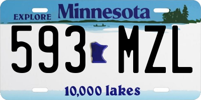 MN license plate 593MZL