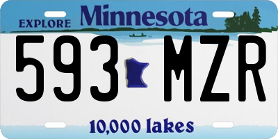 MN license plate 593MZR