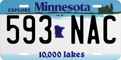 MN license plate 593NAC