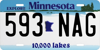 MN license plate 593NAG