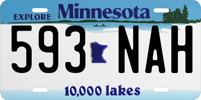 MN license plate 593NAH