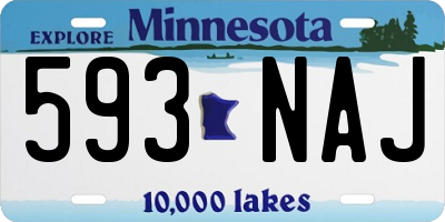 MN license plate 593NAJ