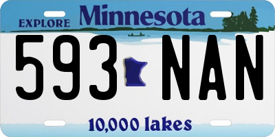 MN license plate 593NAN