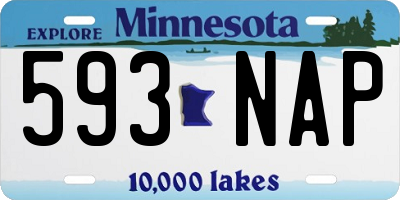 MN license plate 593NAP