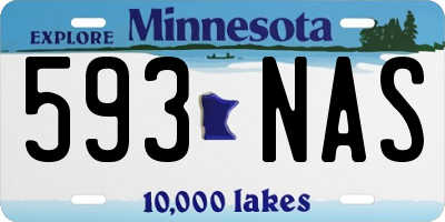 MN license plate 593NAS