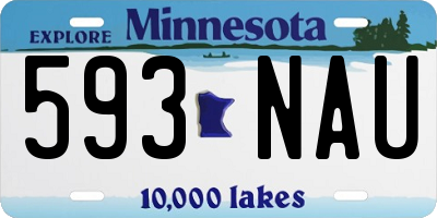 MN license plate 593NAU