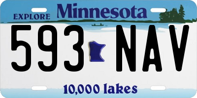 MN license plate 593NAV