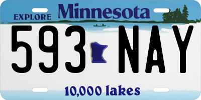MN license plate 593NAY
