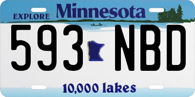 MN license plate 593NBD