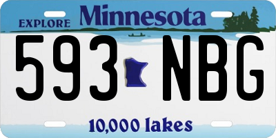 MN license plate 593NBG