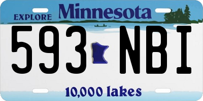 MN license plate 593NBI