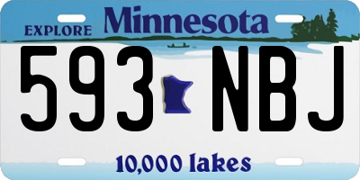 MN license plate 593NBJ