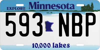 MN license plate 593NBP