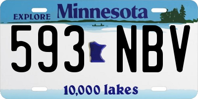 MN license plate 593NBV