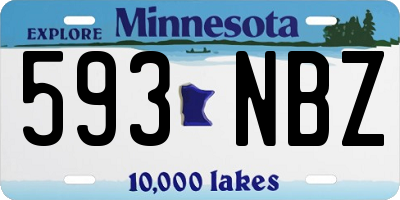 MN license plate 593NBZ