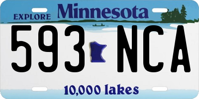 MN license plate 593NCA