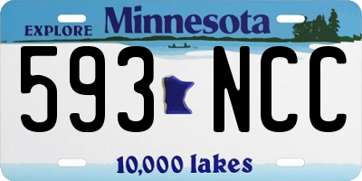 MN license plate 593NCC