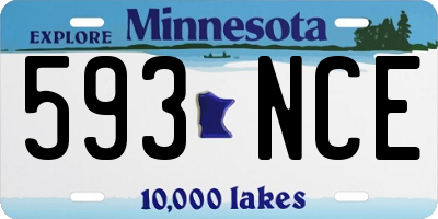 MN license plate 593NCE