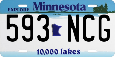 MN license plate 593NCG