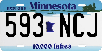 MN license plate 593NCJ