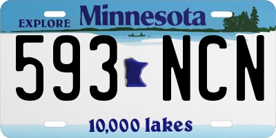 MN license plate 593NCN