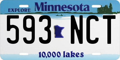 MN license plate 593NCT