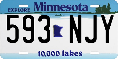 MN license plate 593NJY