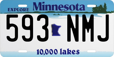 MN license plate 593NMJ