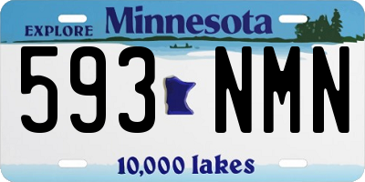 MN license plate 593NMN