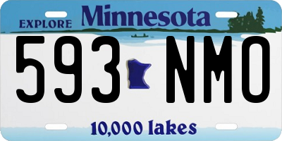 MN license plate 593NMO