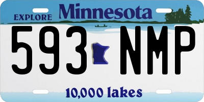 MN license plate 593NMP