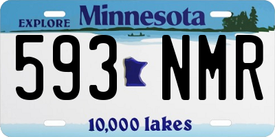 MN license plate 593NMR