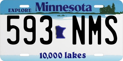 MN license plate 593NMS