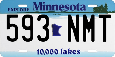 MN license plate 593NMT