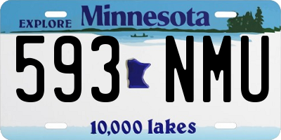 MN license plate 593NMU