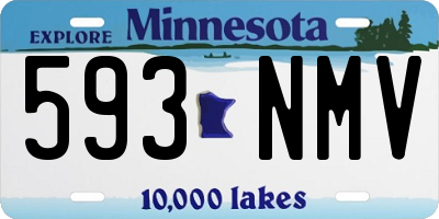 MN license plate 593NMV