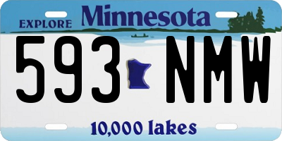 MN license plate 593NMW