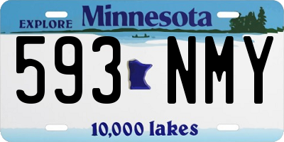 MN license plate 593NMY