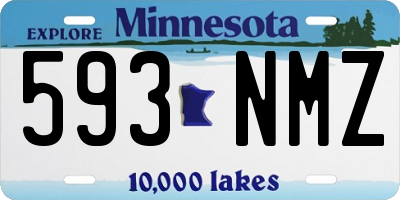 MN license plate 593NMZ