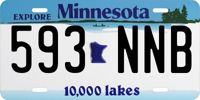 MN license plate 593NNB