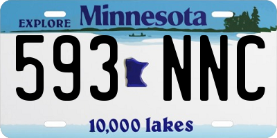MN license plate 593NNC