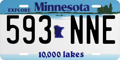MN license plate 593NNE
