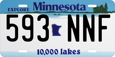 MN license plate 593NNF