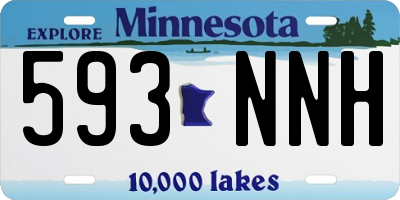 MN license plate 593NNH