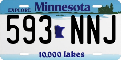 MN license plate 593NNJ