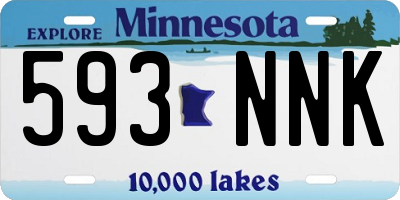 MN license plate 593NNK