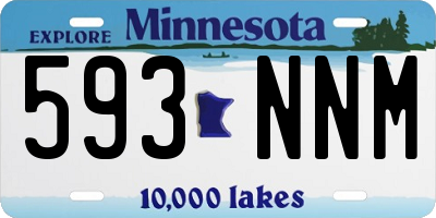 MN license plate 593NNM