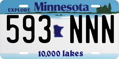 MN license plate 593NNN