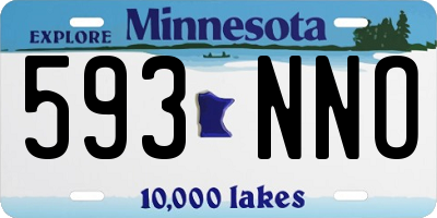 MN license plate 593NNO